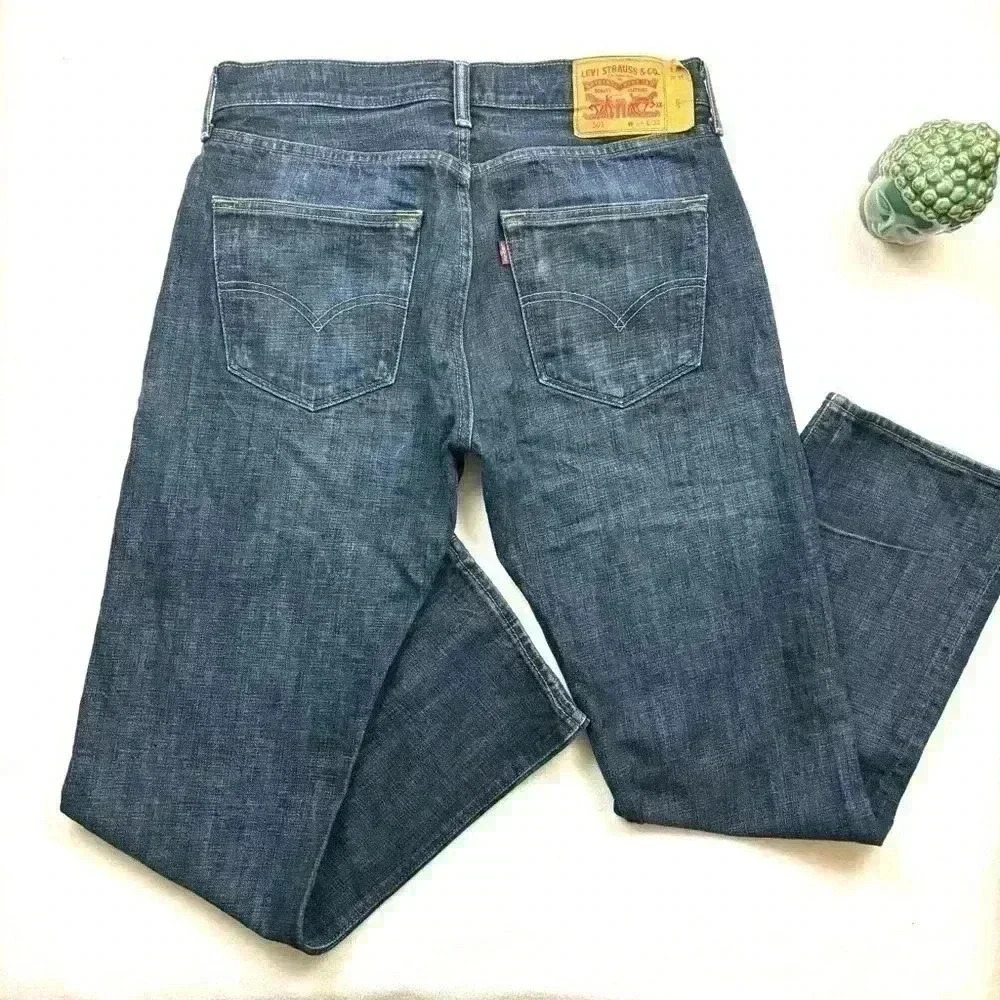 Rare Levis 501 Button Fly X-Large Patch Rugged Solid Red Tag‎ Jean Size 34/30